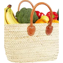 Marrakesch Orient & Mediterran Interior Ibiza Korbtasche 55 cm Beige/Braun