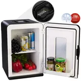 Sichler Haushaltsgeräte Mobiler Mini-Kühlschrank 14 l 350 mm hoch Schwarz
