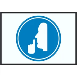 Ruhe bitte Symbol Schild A4 (210x297mm)