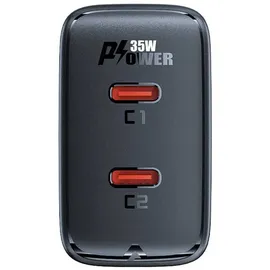 ACEFAST A49 35W PD 2x Usb-c Schnellladegerät Schwarz