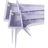 WITEN&NOCK Duschdichtung Gebogen 2 x 50 cm Runddusche Viertelkreisdusche Schwallschutz Streifdichtung für Viertelkreis -und Rundduschen Unten Glasstärke 5 mm 6 Mm Länge