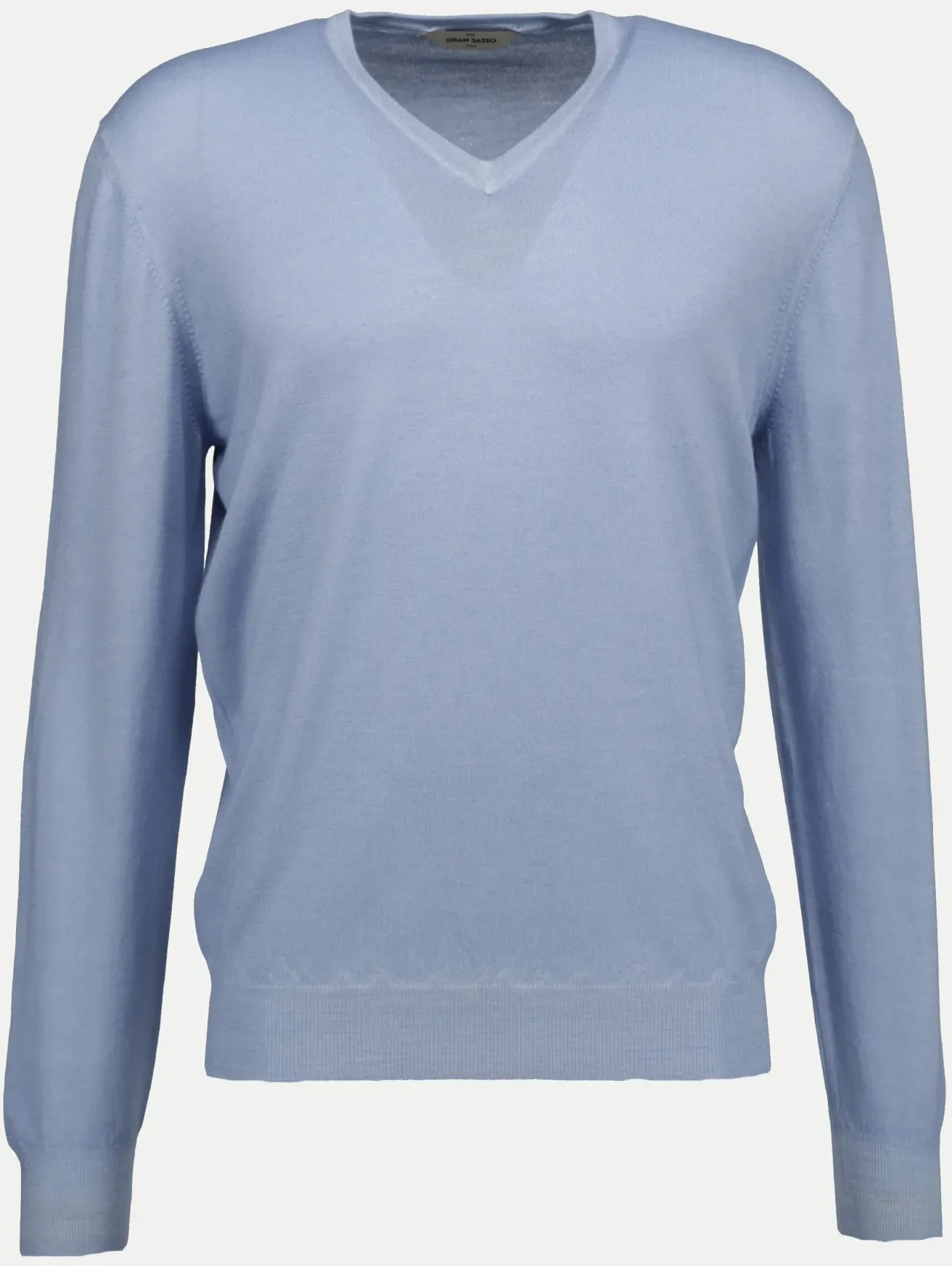 Strickpullover mit V-Ausschnitt Blau 54