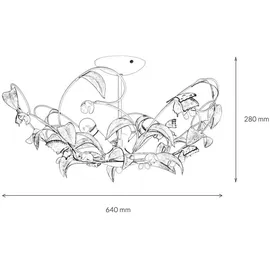 Licht-Erlebnisse Wandleuchte - Deckenleuchte "Summer" Weiß Rosa Metall 3-flammig Deckenlampe Wohnzimmer Schlafzimmer Flur