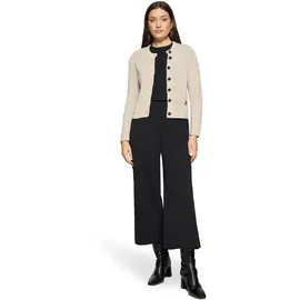 Betty Barclay Strickjacke mit aufgesetzten Taschen Grau Beige 42