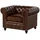 Massivmoebel24 Sessel Chesterfield Leder 105 x 75 x 82 cm Braun