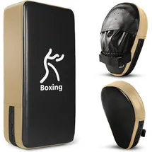 luxuskollektion Boxpratzen Set 2IN1 mit PU Schlagpolster Schwarz