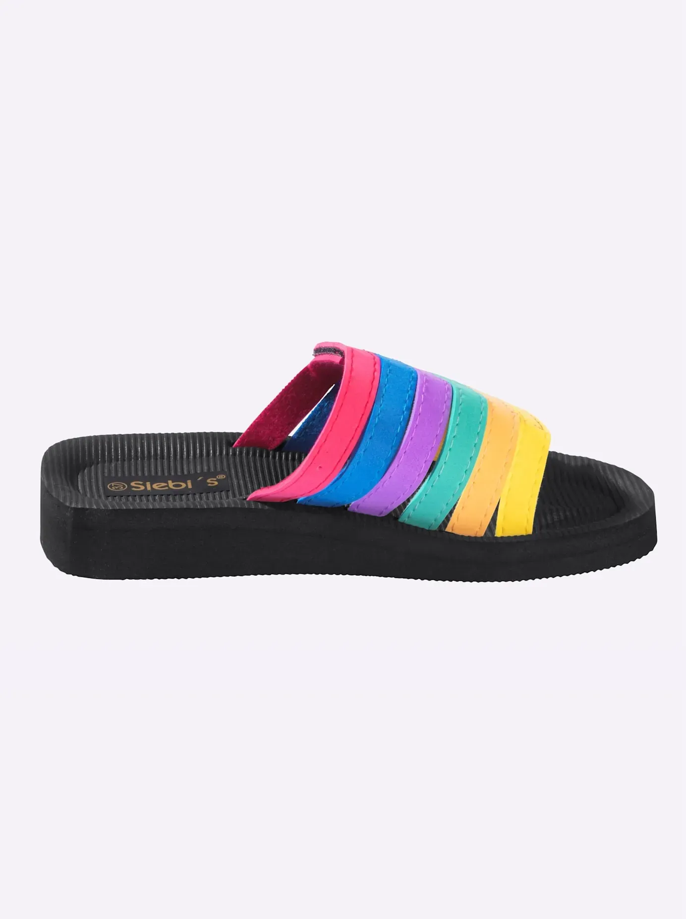 Badepantolette SIEBI`S, Damen, Gr. 42, bunt, Synthetik, Schuhe Pantolette