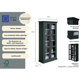 OTTO home Vitrine Meliss 94 x 39 x 192 cm Grün