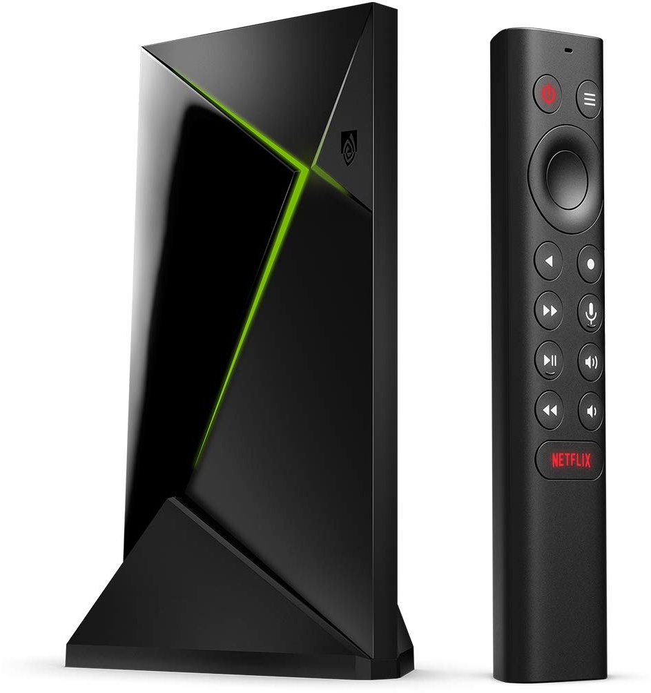 NVIDIA SHIELD Android TV Pro Multimedia Player; 4K HDR Filme, Live Sport, Dolby Vision-Atmos, KI-unterstützte Video-Hochskalierung, GeForce NOW Cloud Gaming, Google Assistant integriert