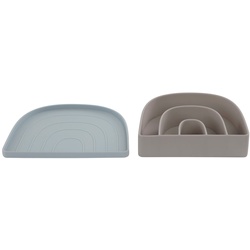 OYOY - Rainbow Teller- und Schalenset, dusty blue / clay