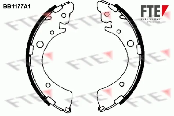 FTE Bremsbackensatz 9100040 Hinterachse für HONDA
