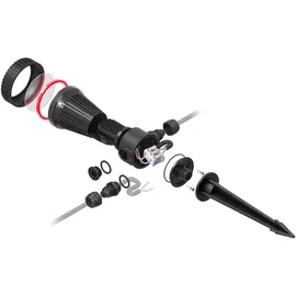 ledscom.de Gartenstrahler mit Erdspieß Kunststoff 39,0 cm inkl. GU10 LED 468lm warmweiß schwarz