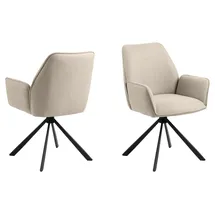Actona 2er-Set Actona Stuhl Glenda Stoff Beige