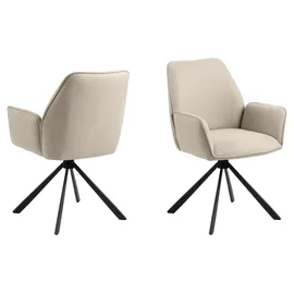 Actona 2er-Set Actona Stuhl Glenda Stoff Beige