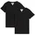 bonprix T-Shirt (Packung, 2-tlg) lockere Passform, Kurzarm, Rundhalsausschnitt, aus Baumwolle schwarz L (44/46)