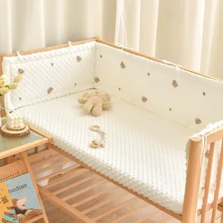 GYCF Umrandung Babybett Baby Bettumrandung Nestchen Babybett Kinderbett Umrandung Bettschutz Beistellbett Baby Bed Protection Sides Laufstall Umrandung,A01,150x28CM