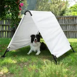 Navaris Hundezelt - Katzenzelt - Hundehöhle XXL - Outdoor und Indoor Hundehütte - Hundezelt große Hunde - Katzenzelt Outdoor - Katzen Zelt - 120 x116 x 96 cm - Weiß