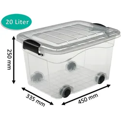 Set Aufbewahrungsboxen 20 ltr. + 40 ltr. + 60 ltr. + 100 ltr. - 1 Stück