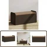 Vidaxl - Sitzbank mit Stauraum & Kissen Braun 115x51x52 cm Poly Rattan - Sitzbank - Gartenbank - Outdoor Möbel - Poly Rattan - Stauraum