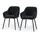 Vicco Esszimmerstuhl Relio Polyester schwarz 2er Set