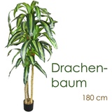 Decovego Drachenbaum Künstlich Kunstbaum Kunstpflanze Kunstbaum Künstliche Pflanze Künstlicher Baum Deko Innendekoration 180 cm