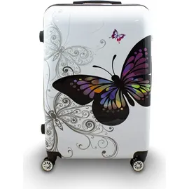 Berwin Design 4-Rollen Cabin L 67 cm / 78 l butterfly/weiß