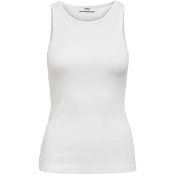 Only Damen Tank Top ONLKENYA LIFE RIB Weiß 15234659 S