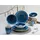 CreaTable CreaTable, Caldera Blau, Kombiservice aus Steinzeug, spülmaschinen- und mikrowellengeeignet, Qualitätsproduktion