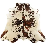 generisch KUHFELLE ONLINE Kuhfell Stierfell Braun Weiß Tricolor 230 x 210 cm XL Fell Teppich