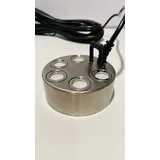 Troesters Brunnenwelt Ultraschall Nebler (24V, 108 Watt, 8m Kabellänge), Mist Maker für Ihren Brunnen und Gartenteich (5-Fach Nebler inkl. Outdoor Trafo, Ohne Licht)