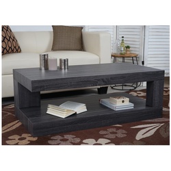 Couchtisch MCW-A32, Wohnzimmertisch, 3D-Struktur, 40x110x60cm ~ schwarze Eicheoptik