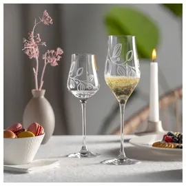 LEONARDO 6er Set Leonardo Champagnerglas Boccio 340 ml Kristall, Kristalloptik Transparent Klar