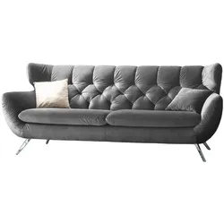 KAWOLA Sofa CHARME 3-Sitzer Velvet stone