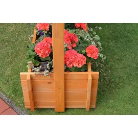 Promadino Spalier mit Pflanzkasten 140 x 64,5 cm Braun