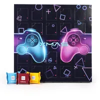 Sweet Buddies Adventskalender 2024 mit 24 einzel verpackte mini (3x3cm) Schokoladen - Adventskalender für Teenager - Ideal für Video Game Fans - Kalender zum Aufstellen mit Weihnachtsschokolade