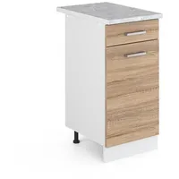 Vicco Unterschrank R-Line, 40 cm mit Schublade, mit Arbeitsplatte