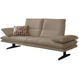 W.Schillig 2,5-Sitzer "broadway, Designsofa mit tollem Sitzkomfort", braun (stone z59), B:236cm H:94cm T:96cm, Longlife Xtra-Leder Z59: Glattleder mit modischer Prägung.