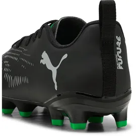 Puma Unisex Kinder Future 8 Play Fg/Ag Jr Fussballschuh, Puma Black Puma Silver Fluo Green, 31