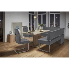 Home Affaire Rab 200 x 88 x 160 cm Strukturstoff langer Schenkel rechts grau