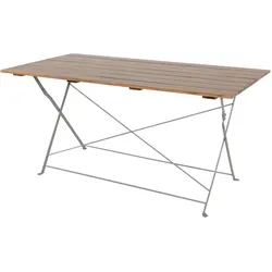 Biergarten Tisch Klapptisch Gartentisch Esstisch Akazie Stahl 120x70cm