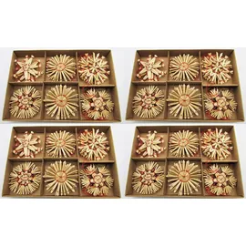 Geschenkestadl 90 Strohsterne Christbaumschmuck - Naturbelassen