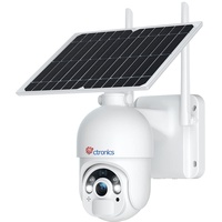 2.5K 4MP Ctronics Überwachungskamera Aussen WLAN Solar, 2560 * 1440P PTZ 100% Kabellose IP WiFi Kamera Outdoor mit Akku, PIR und Radar Erkennung, Farbige Nachtsicht mit Spotlight, IP66