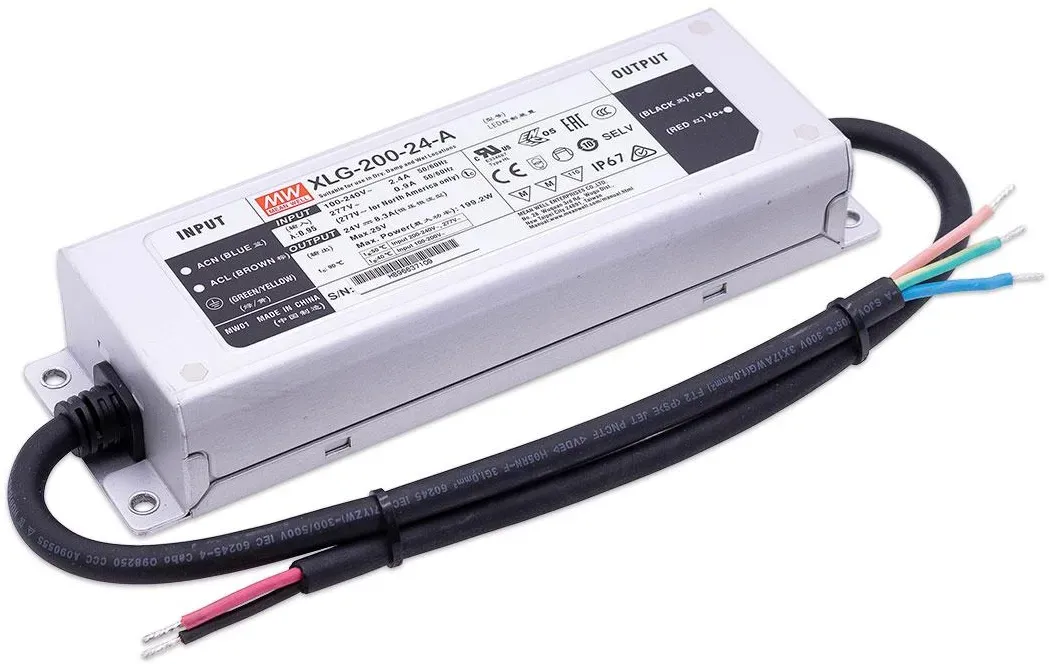 Mean Well XLG-200-24 LED Netzteil 199.2W 24V 8.3A IP67 Schaltnetzteil CV