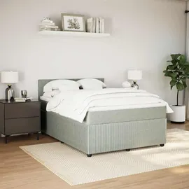 vidaXL Boxspringbett 140 x 200 cm Hellgrau