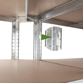 Baumarktplus Eckregal 180x75x30 cm Schwerlastregal Steckregal Lagerregal Kellerregal 875 kg Traglast