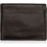Josephine Osthoff Handtaschen-Manufaktur Josephine Osthoff Geldbörse Herren klassisch Querformat, Tri-Fold, Münzfach, Kartenfächer mit RFID, 100% Echtleder, Reißverschlussfach innen, Farbe:Schwarz/Silber