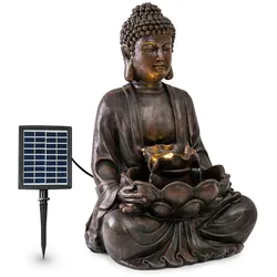 Blumfeldt Dharma Solarbrunnen LED 48 x 72 x 41 cm (BxHxT) Polyresin Antik-Bronze