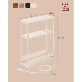 Möbel Kraft Beistelltisch ¦ weiß ¦ Maße (cm): B: 18 H: 58