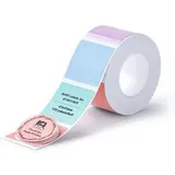 Niimbot Thermoetiketten, farbig, 41 x 41mm, 175 Stück, 4 Farben, Thermodirekt