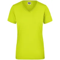 James & Nicholson Damen Workwear T-Shirt Signal JN1837, neon-gelb,
